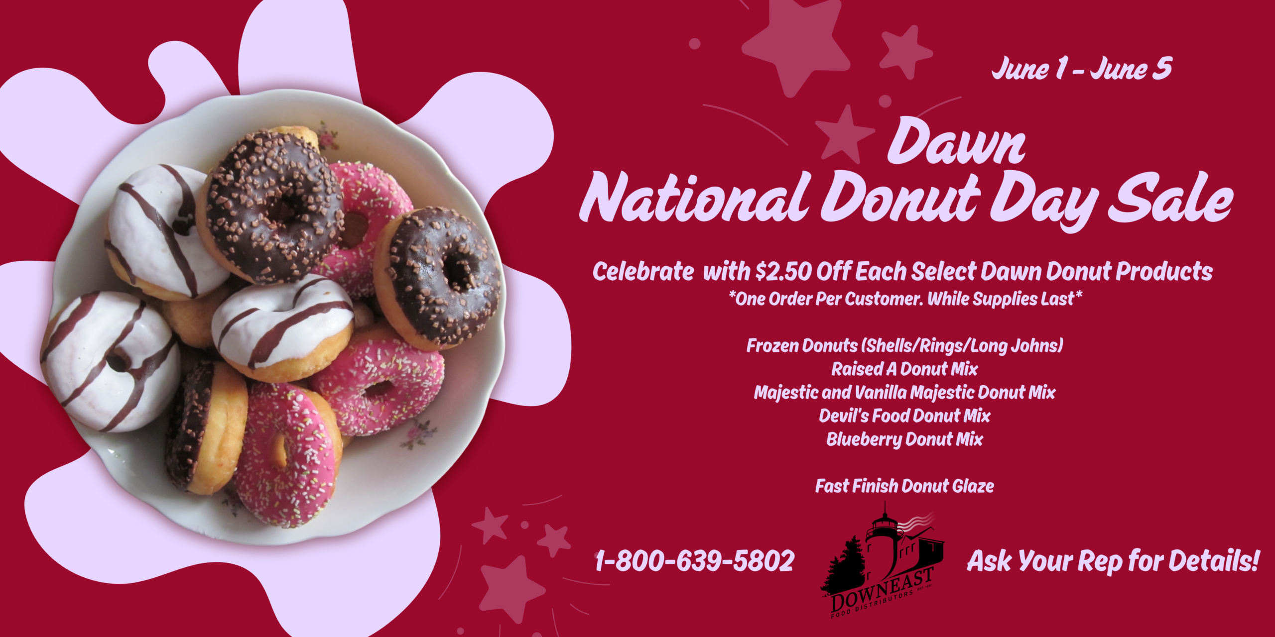 Pink and Red Modern Donuts Promotion Banner (3)